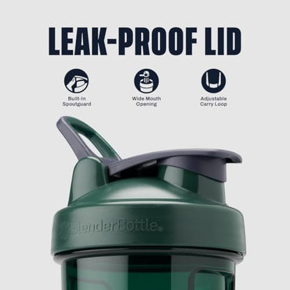 BlenderBottle Shaker Bottle Pro Series – 28 Unzen, Grün – Ideal für Proteinshakes und Pre-Workout