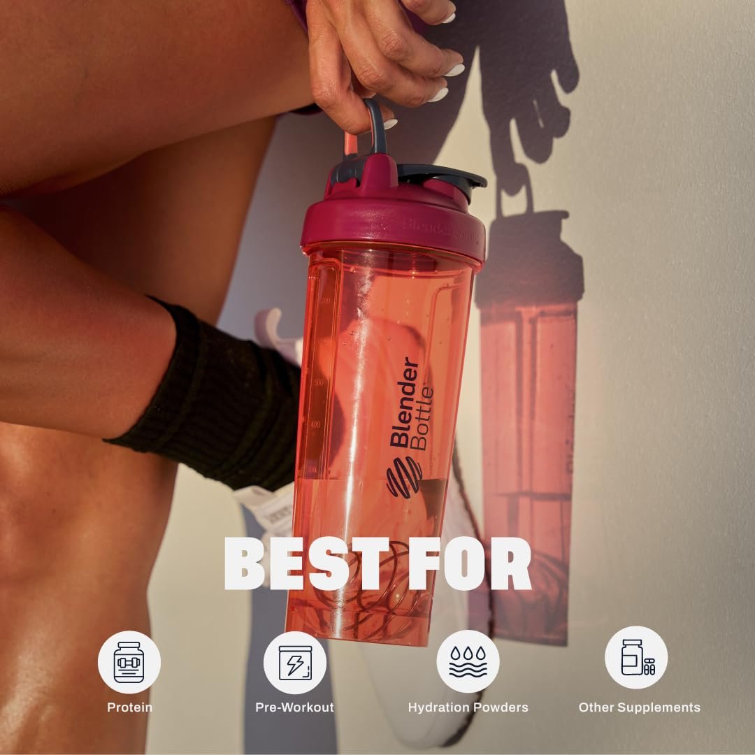 BlenderBottle Shaker Pro Series – 24 oz, Koralle – Perfekt für Proteinshakes & Pre-Workout