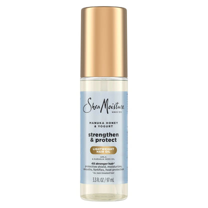 SheaMoisture Stärken & Schützen Haaröl Manuka Honig & Joghurt – Reduziert Hitzeschäden und schützt das Haar mit einer leichten Formel aus Amla-Öl und Manuka-Honig, 100 ml