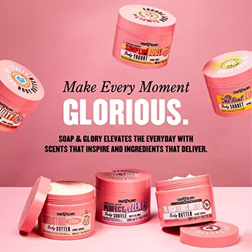 Soap & Glory The Firm-inator Body Cream – Festernde & straffende Körperlotion mit Sheabutter & Sonnenblumenkernöl (240 ml)
