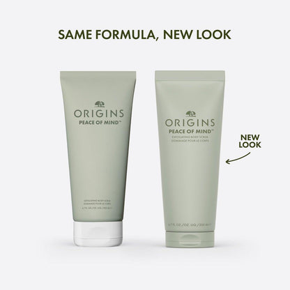 Origins Peace of Mind Exfoliating Body Scrub | Glättet raue Haut | Mit Bambus, Pfefferminze, Basilikum und Eukalyptus, 200 ml