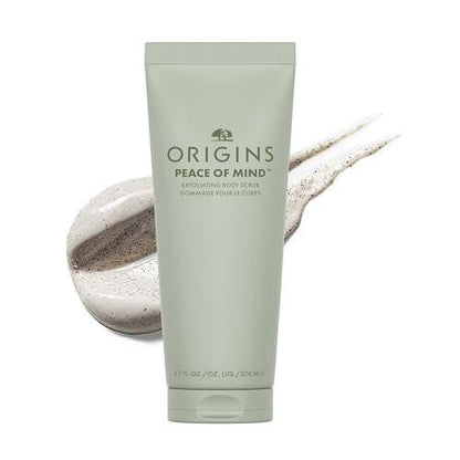 Origins Peace of Mind Exfoliating Body Scrub | Glättet raue Haut | Mit Bambus, Pfefferminze, Basilikum und Eukalyptus, 200 ml