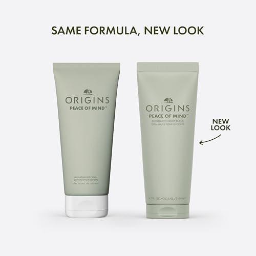 Origins Peace of Mind Exfoliating Body Scrub | Glättet raue Haut | Mit Bambus, Pfefferminze, Basilikum und Eukalyptus, 200 ml