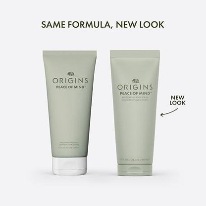 Origins Peace of Mind Exfoliating Body Scrub | Glättet raue Haut | Mit Bambus, Pfefferminze, Basilikum und Eukalyptus, 200 ml