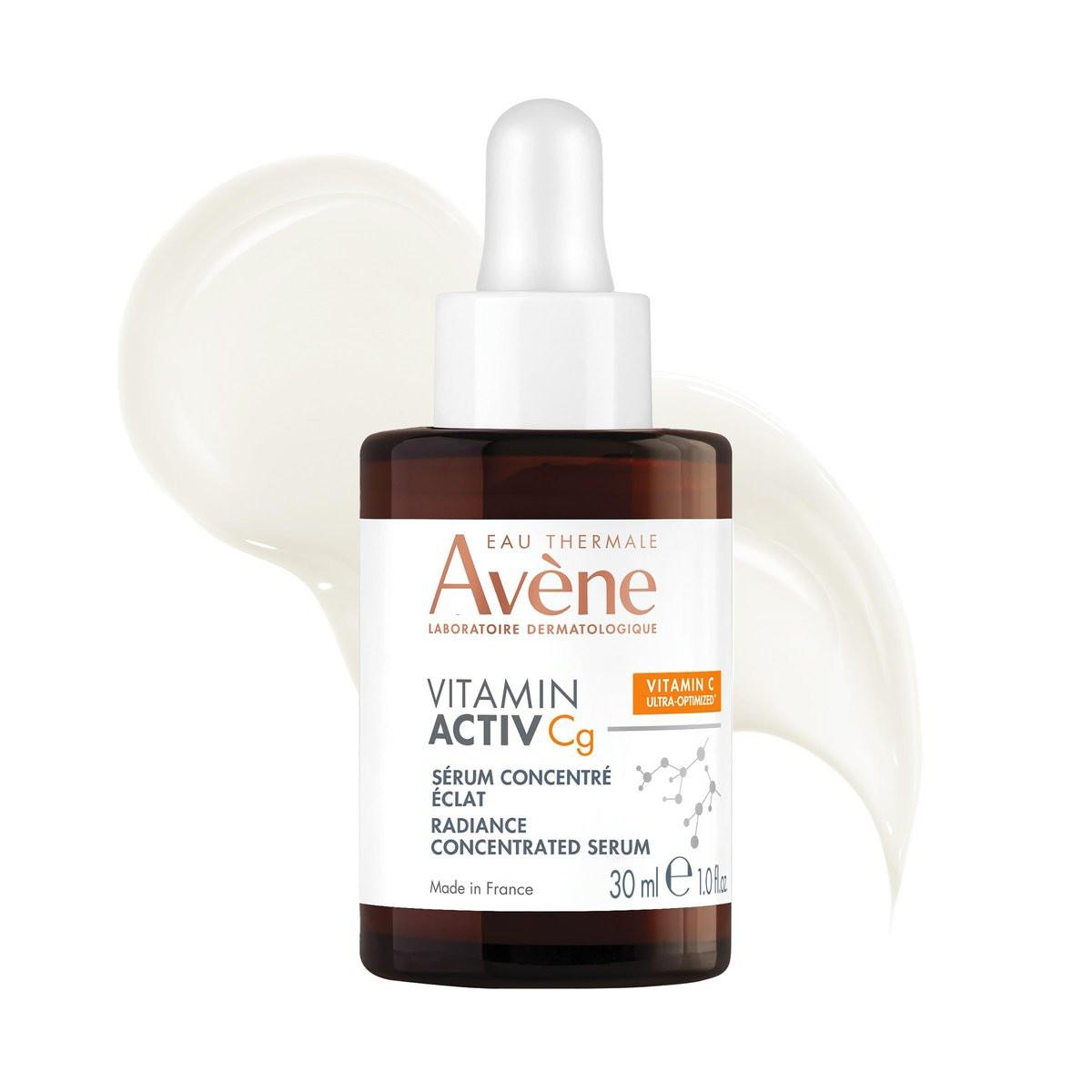 Avène Vitamin Activ Cg Radiance Concentrated Serum – Strahlendes Vitamin-C-Serum mit Vitamin Cg, Niacinamid & Bakuchiol – Reduziert sichtbar Falten, dunkle Flecken & feine Linien, 30 ml