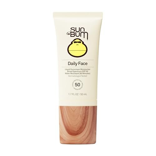 Sun Bum Tägliche SPF 50 Gesichts-Sonnencreme Lotion – Feuchtigkeitsspendender Gesichtssonnenschutz mit Vitamin E – Vegan und Hawaii 104 Konform (Ohne Octinoxat & Oxybenzon) – Reisegröße 1,7 oz