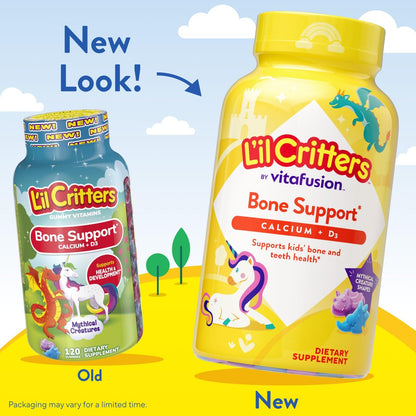 L'il Critters Bone Support 120 Stück – Calcium-Gummibärchen für starke Knochen