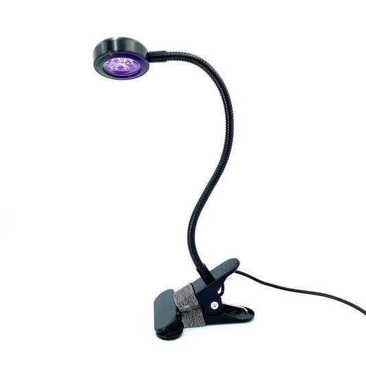 ZOELASS 5W UV-Lampe mit Gänsehals für Harzhärtung, 395-405nm LED UV-Härtungslampe mit flexiblem 30 cm Arm und Stahlklemme für Harzformen, Schmuckherstellung, DIY-Basteln, Gel X Nägel, Nagellack