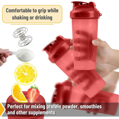 Mr. Pen Shaker-Flasche für Proteinmixe, 28 oz, auslaufsicherer Shaker-Becher mit Edelstahl-Drahtball für Proteinshakes und Pre-Workout - Rot, 1 Packung
