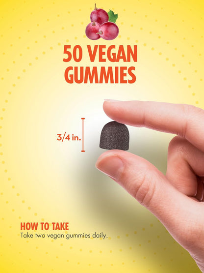 Sundance Magnesium Glycinat Gummibärchen | 200 mg | 50 Stück | Traubengeschmack | Vegan, Non-GMO & Glutenfrei
