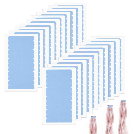 240-teiliges Beauty-Tool-Set für Echthaar-Tape-Extensions, Doppelseitiges Perückenband (Blau)