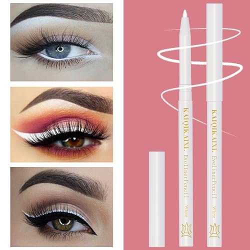 12er-Pack Weiße Eyeliner-Stifte – Professionelle Highlighter, Lippenkonturenstifte, langanhaltende Augenbrauen-Gel-Stifte, Make-up-Tools