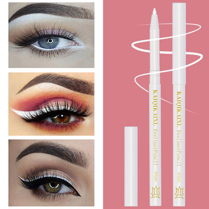 12er-Pack Weiße Eyeliner-Stifte – Professionelle Highlighter, Lippenkonturenstifte, langanhaltende Augenbrauen-Gel-Stifte, Make-up-Tools