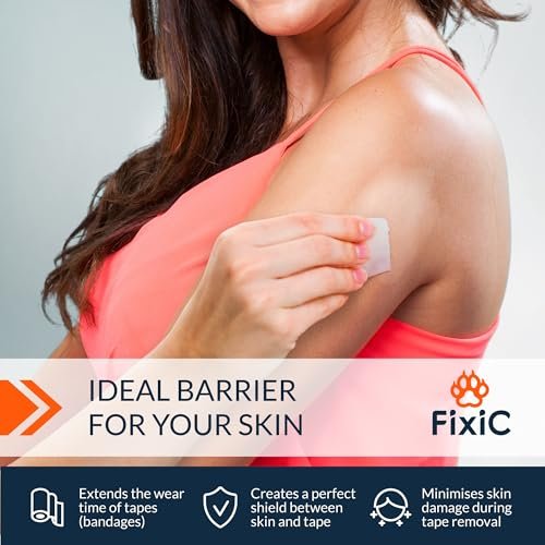 Fixic Skin Barrier Wipes - 50 Stück - Premium Hautschutz-Tücher zur Schaffung einer Barriere zwischen Haut und Aufklebern - Hautkleber-Tücher zur Steigerung der Klebewirkung