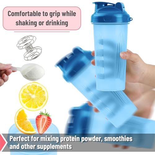 Mr. Pen Protein-Shaker-Flaschen, 2er-Pack, 28 oz, Auslaufsicherer Deckel mit Klappverschluss, Drahtkugel für klumpenfreies Mixen, Ideal für Proteinshakes, Smoothies und Nahrungsergänzungsmittel