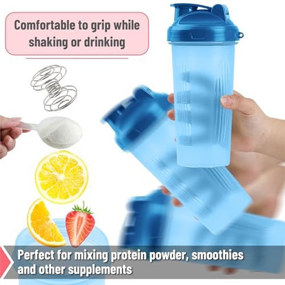 Mr. Pen Protein-Shaker-Flaschen, 2er-Pack, 28 oz, Auslaufsicherer Deckel mit Klappverschluss, Drahtkugel für klumpenfreies Mixen, Ideal für Proteinshakes, Smoothies und Nahrungsergänzungsmittel