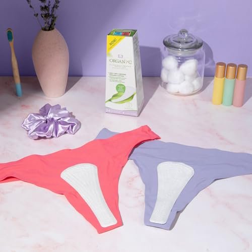 Organyc 100% Bio-Baumwolle Tanga Slipeinlagen, hautfreundlich, ultradünn, 24 Stück