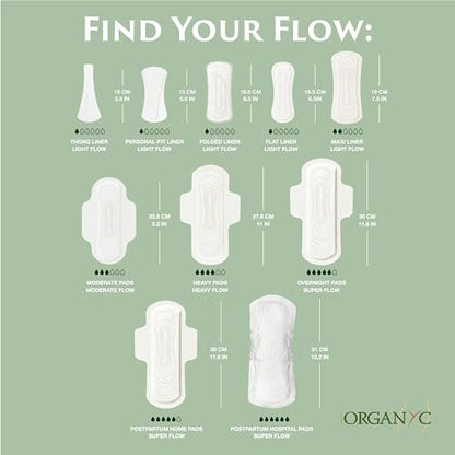 Organyc 100% Bio-Baumwoll-Binden für die Nacht, stärkste Menstruation, super saugfähig, 28 Stück