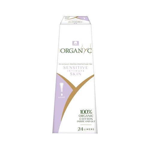 Organyc 100% Bio-Baumwolle Tanga Slipeinlagen, hautfreundlich, ultradünn, 24 Stück