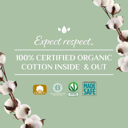 Organyc 100% Bio-Baumwolle Tanga Slipeinlagen, hautfreundlich, ultradünn, 24 Stück