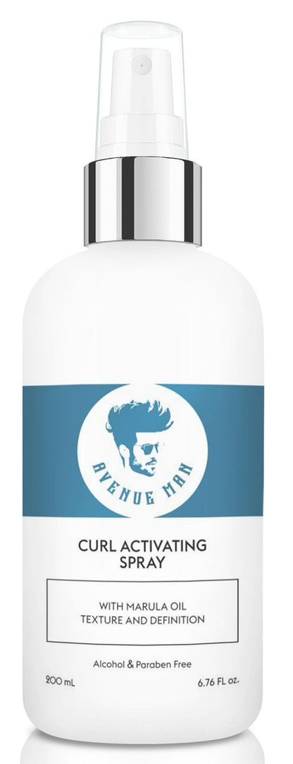 Avenue Man Curl Activating Spray – Frizz-Kontroll-Spray für definierte, unwiderstehliche Locken – Leave-In Conditioner mit Marula-Öl, 250 ml