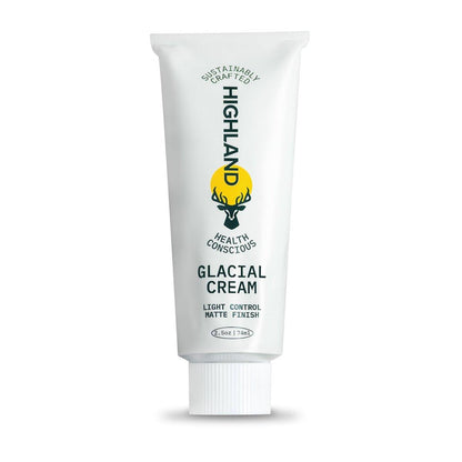 Highland Glacial Cream Haarstyling-Creme – Glättet, hydratisiert, entkraust, texturiert & definiert – Low-Hold mit mattem Finish für alle Haartypen – natürliche Inhaltsstoffe für gesundes Haar und Kopfhaut – 74 ml