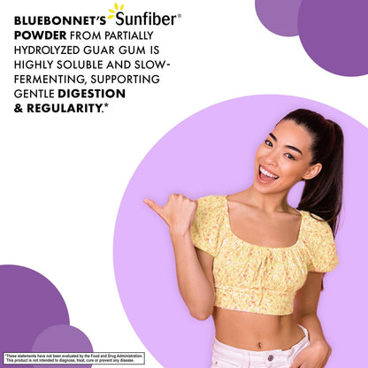 BlueBonnet Nutrition Sunfiber – 6 g pflanzliche präbiotische lösliche Ballaststoffe – Unterstützt die Verdauungsgesundheit* – Sofort löslich – Nicht-GVO, vegan, koscher, Low-FODMAP – Ungeschmackvoll, 7,4 OZ, 30 Portionen