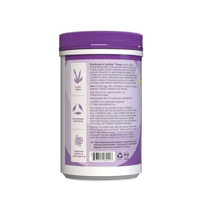 BlueBonnet Nutrition Sunfiber – 6 g pflanzliche präbiotische lösliche Ballaststoffe – Unterstützt die Verdauungsgesundheit* – Sofort löslich – Nicht-GVO, vegan, koscher, Low-FODMAP – Ungeschmackvoll, 7,4 OZ, 30 Portionen