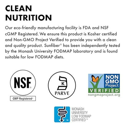 BlueBonnet Nutrition Sunfiber – 6 g pflanzliche präbiotische lösliche Ballaststoffe – Unterstützt die Verdauungsgesundheit* – Sofort löslich – Nicht-GVO, vegan, koscher, Low-FODMAP – Ungeschmackvoll, 7,4 OZ, 30 Portionen