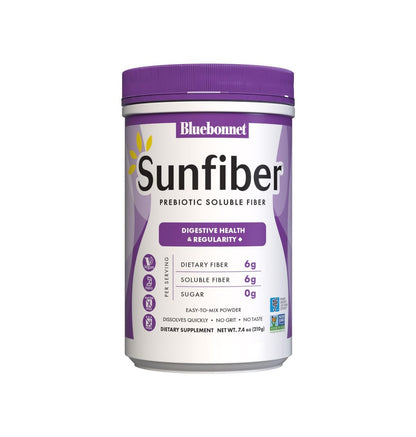 BlueBonnet Nutrition Sunfiber – 6 g pflanzliche präbiotische lösliche Ballaststoffe – Unterstützt die Verdauungsgesundheit* – Sofort löslich – Nicht-GVO, vegan, koscher, Low-FODMAP – Ungeschmackvoll, 7,4 OZ, 30 Portionen