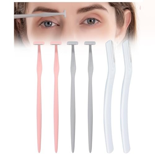 Augenbrauenrasierer mit Dermaplane-Rasierern Set – Japanische Klingenrasierer – Kleine Gesichtsrasierer für Pfirsichfusseln und feine Haare, multifunktionale Dermaplaning-Werkzeuge für Damen und Herren