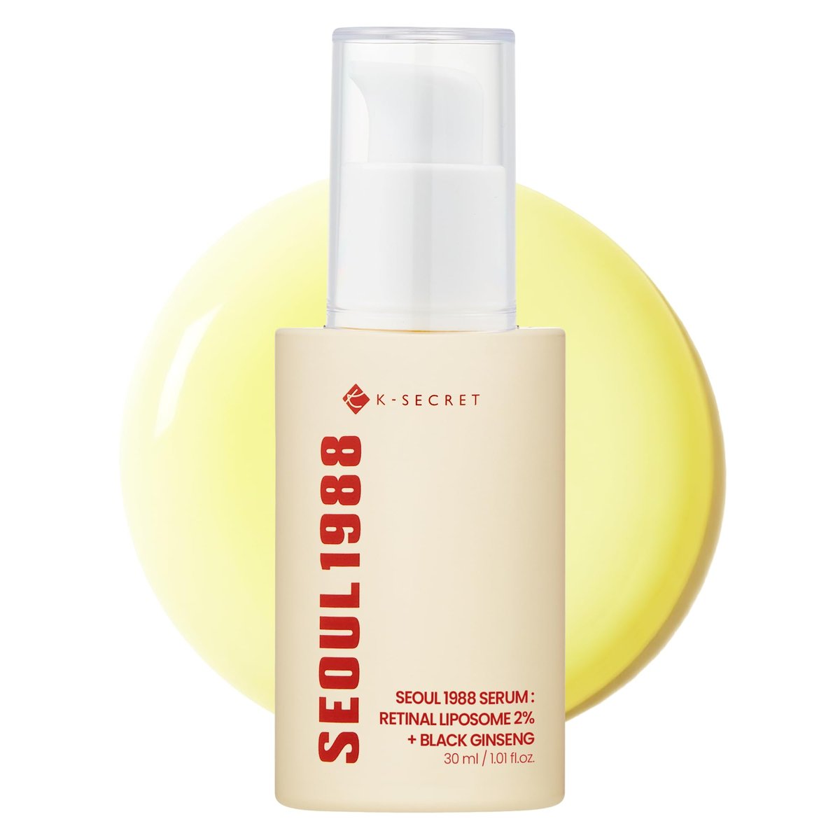 K-SECRET SEOUL 1988 Retinal Serum – Fortschrittliches Retinal Liposom 2% mit 58% Schwarzem Ginseng Extrakt | Anti-Aging Serum für feine Linien und Hauttextur | Koreanische Hautpflege, 30 ml / 1,01 fl oz