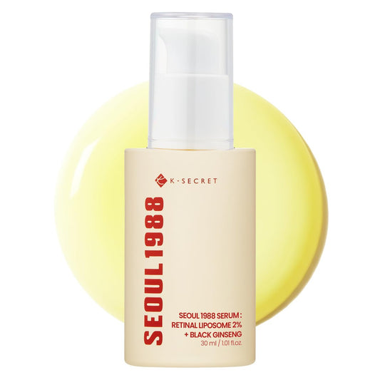 K-SECRET SEOUL 1988 Retinal Serum – Fortschrittliches Retinal Liposom 2% mit 58% Schwarzem Ginseng Extrakt | Anti-Aging Serum für feine Linien und Hauttextur | Koreanische Hautpflege, 30 ml / 1,01 fl oz