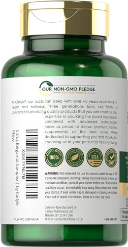 Carlyle Citrus Bergamot Komplex | 120 Kapseln | Nahrungsergänzungsmittel | Non-GMO, Glutenfrei