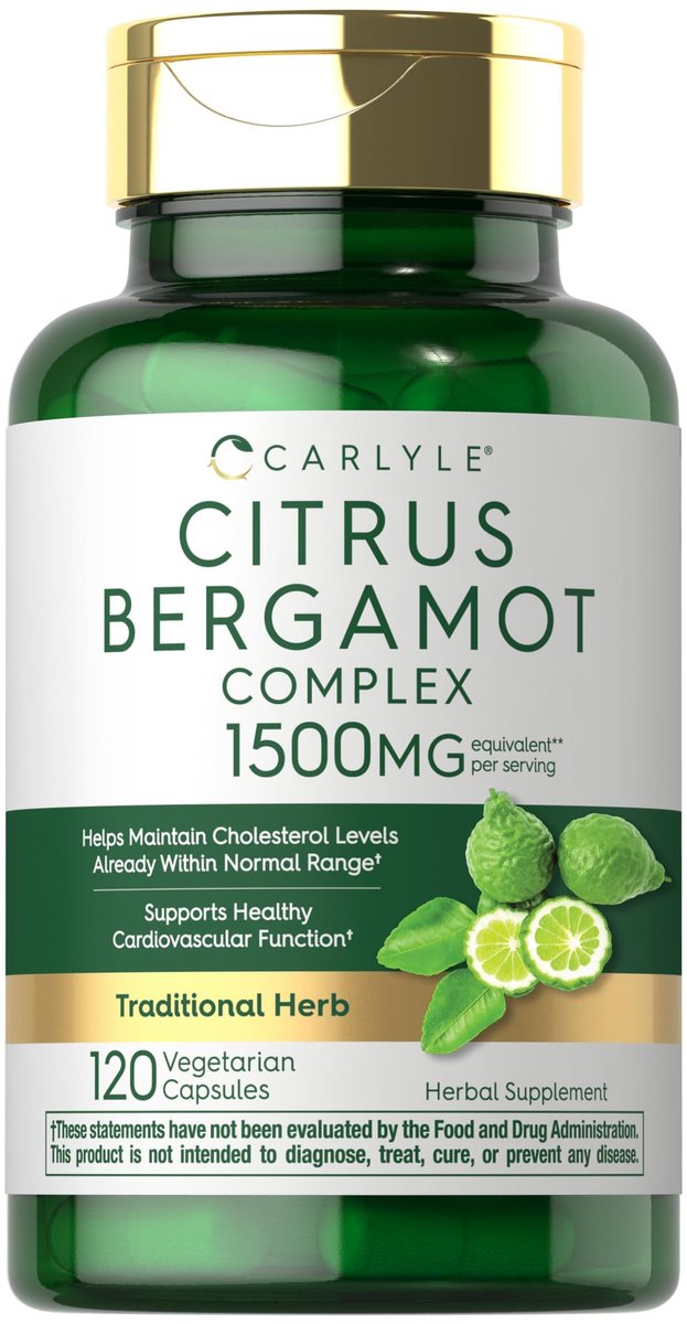 Carlyle Citrus Bergamot Komplex | 120 Kapseln | Nahrungsergänzungsmittel | Non-GMO, Glutenfrei