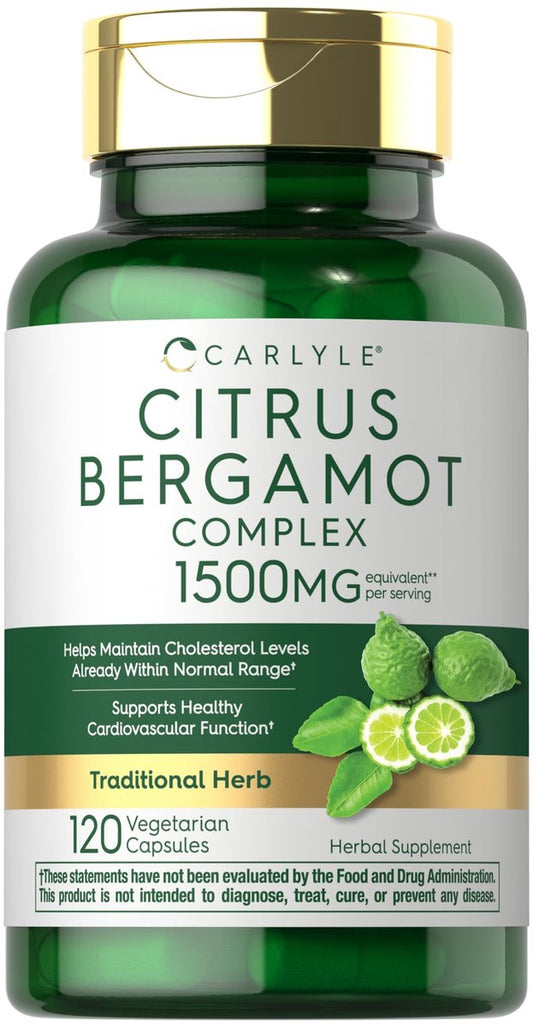 Carlyle Citrus Bergamot Komplex | 120 Kapseln | Nahrungsergänzungsmittel | Non-GMO, Glutenfrei