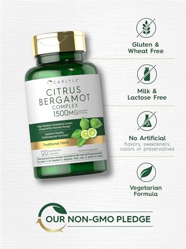 Carlyle Citrus Bergamot Komplex | 120 Kapseln | Nahrungsergänzungsmittel | Non-GMO, Glutenfrei