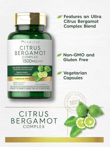 Carlyle Citrus Bergamot Komplex | 120 Kapseln | Nahrungsergänzungsmittel | Non-GMO, Glutenfrei