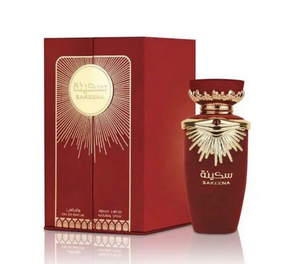 Lattafa Sakeena Eau De Parfum Spray 3,4 Unzen (Unisex) – Orientalischer Duft für Ihn und Sie