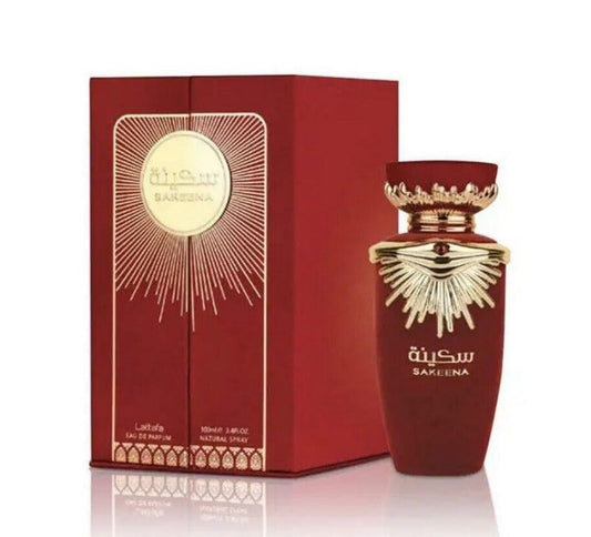 Lattafa Sakeena Eau De Parfum Spray 3,4 Unzen (Unisex) – Orientalischer Duft für Ihn und Sie
