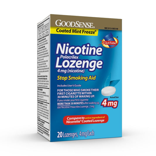 Good Sense Coated Ice Mint Nikotin Lutschtabletten, 4 mg, Raucherentwöhnung, 20 Stück