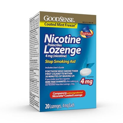 Good Sense Coated Ice Mint Nikotin Lutschtabletten, 4 mg, Raucherentwöhnung, 20 Stück
