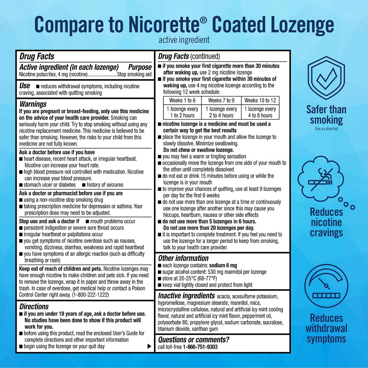 Good Sense Coated Ice Mint Nikotin Lutschtabletten, 4 mg, Raucherentwöhnung, 20 Stück