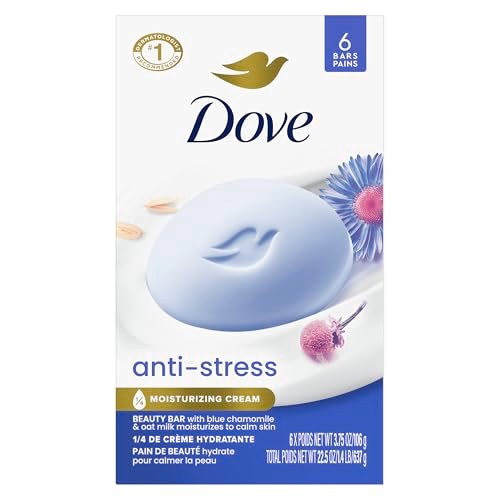 Dove Anti-Stress Cremeseife Sanfte Reinigung Beruhigende Pflege 6er Pack 22,5 Unzen