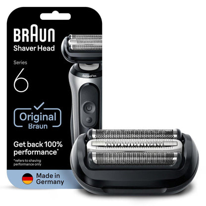Braun Series 6 Rasierer Ersatzkopf mit Sensitive Skinguard, Kompatibel mit neuen Series 6 Rasierern, 64B, Schwarz