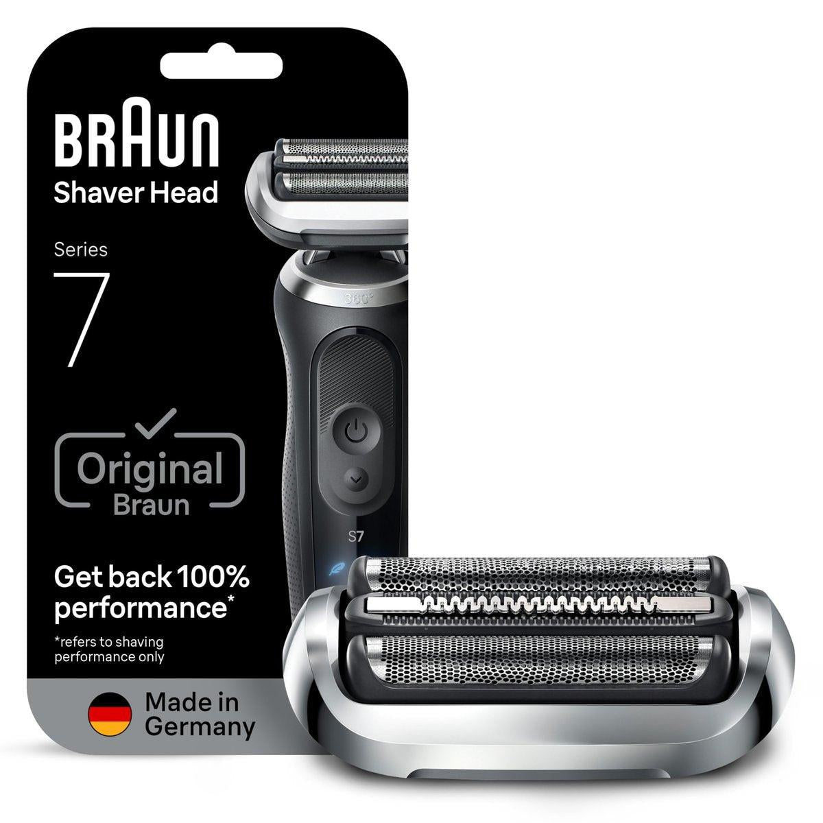 Braun Series 7 Scherkopf Ersatz – Original Ersatzkopf 74S für neue Generation Series 7 Rasierer, Silber