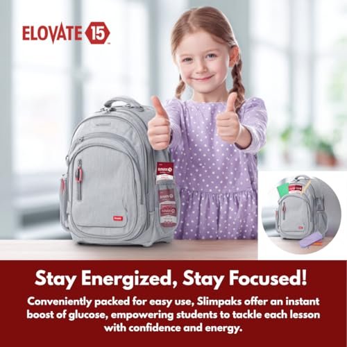 Elovate 15 Schnell wirkende Glukosepulver-Päckchen, Erdbeere – Sofortige Auflösung, kein Wasser nötig | 15 g reine Dextrose | Wasserfeste SlimPaks | Hergestellt in den USA | Glutenfrei (12er-Pack)