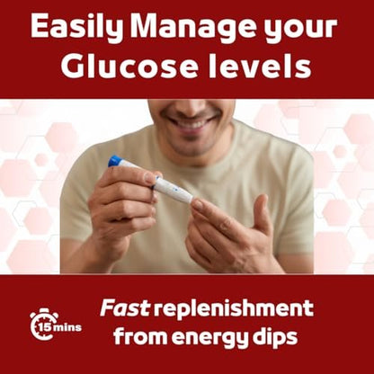 Elovate 15 Schnell wirkende Glukosepulver-Päckchen, Erdbeere – Sofortige Auflösung, kein Wasser nötig | 15 g reine Dextrose | Wasserfeste SlimPaks | Hergestellt in den USA | Glutenfrei (12er-Pack)