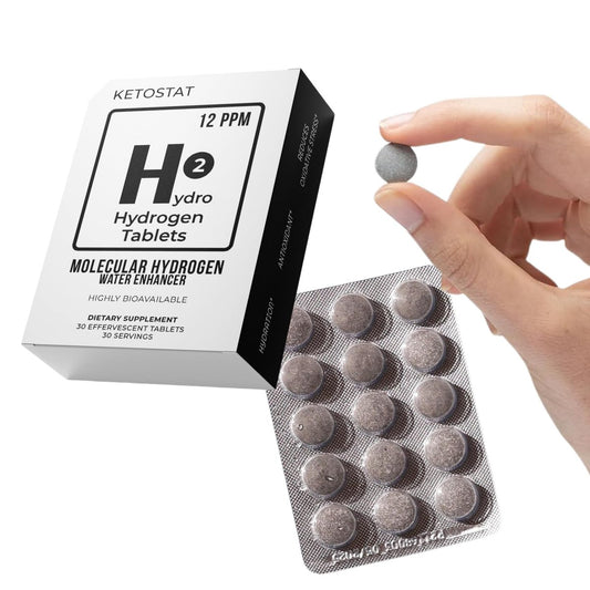 Hydrogen-Wasser-Tabletten für Trinkwasser – 30 Tabletten, 12 PPM Nanoblasen – Hergestellt in den USA