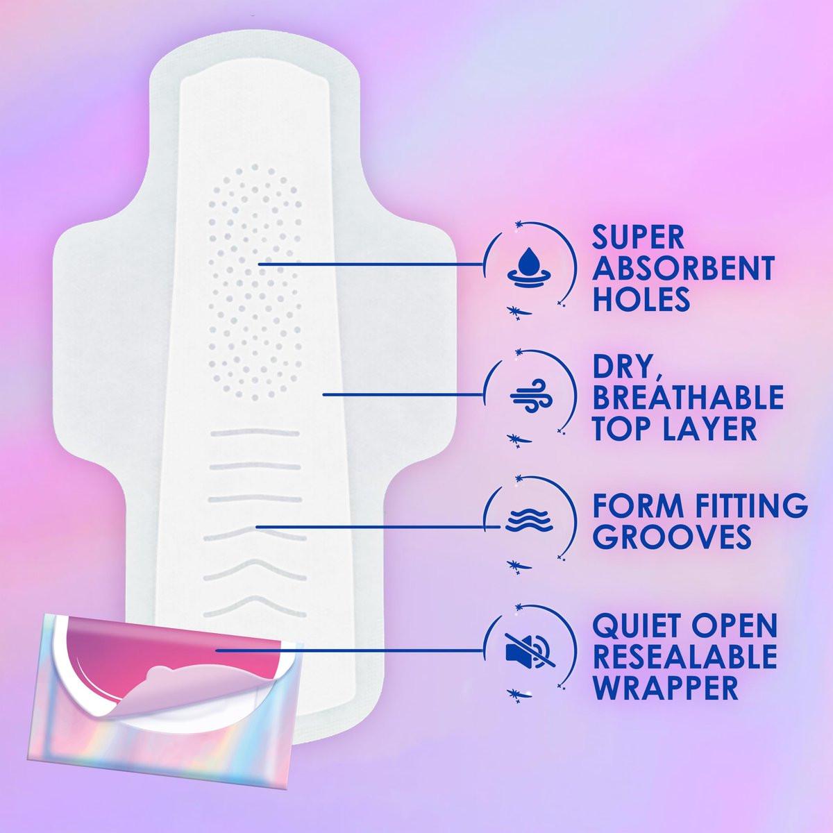 Always Pocket Flexfoam Pads Größe 2, Stark, mit Flügeln, 20 Stück